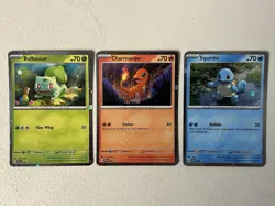 Pokemon 151 Promo Holo Set Charmander Bulbasaur Squirtle SVP 046 047 048 MINT - Image 1