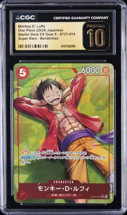 2024 ONE PIECE STARTER DECK EX GEAR 5 JAPANESE MONKEY D. LUFFY CGC 10 PRISTINE - Image 1