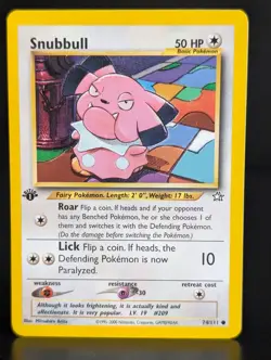 SNUBBULL 74/111 2000 NEO GENESIS SET POKEMON CARD 1st EDITION - Image 1