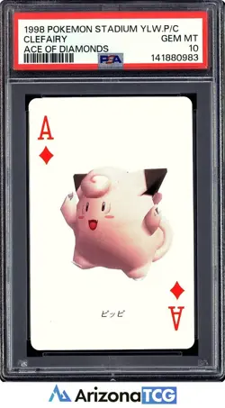 Pokemon Stadium 1998 Clefairy Ace Of Diamonds Playing Card Japanese PSA 10 - Image 1