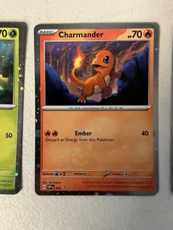 Pokemon 151 Promo Holo Set Charmander Bulbasaur Squirtle SVP 046 047 048 MINT - Image 3