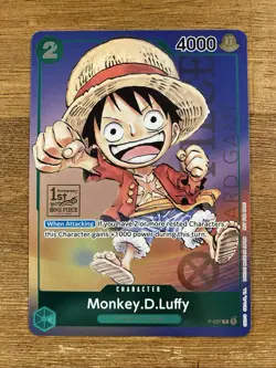 Monkey D. Luffy P-037 One Piece Promo Card TCG 1st Anniversary Stamped Foil - Image 1