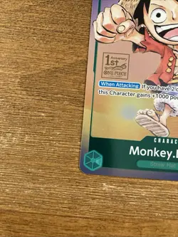 Monkey D. Luffy P-037 One Piece Promo Card TCG 1st Anniversary Stamped Foil - Image 2