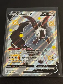 Shining Fates: Shining Vault Dubwool V SV120/SV122 NM Pokemon Card - Image 1