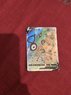 Unown V (Alternate Art) 177/195 SWSH12: Silver Tempest Ultra Rare Pokemon Card - Image 1