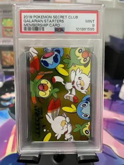 2019 Pokemon Card Secret Club MEMBERSHIP Card PROMO Japan GALARIAN STARTERS psa - Image 1