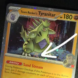 FART SWIRL BLEED 🌀💫 Team Rocket's Tyranitar 096/182 Cosmos Promo Pokemon Card - Image 1