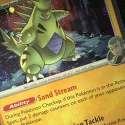 FART SWIRL BLEED 🌀💫 Team Rocket's Tyranitar 096/182 Cosmos Promo Pokemon Card - Image 3
