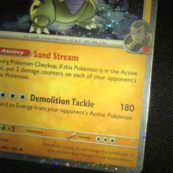 FART SWIRL BLEED 🌀💫 Team Rocket's Tyranitar 096/182 Cosmos Promo Pokemon Card - Image 4