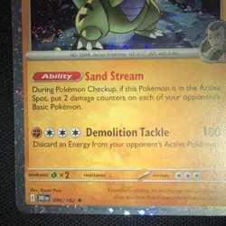 FART SWIRL BLEED 🌀💫 Team Rocket's Tyranitar 096/182 Cosmos Promo Pokemon Card - Image 5