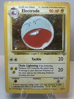 DAMAGED Electrode 2/64 Holo Jungle AUTHENTIC Pokemon Card - Image 1