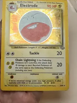 DAMAGED Electrode 2/64 Holo Jungle AUTHENTIC Pokemon Card - Image 3