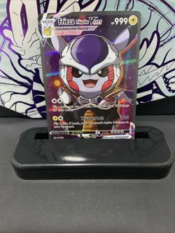 Pikachu Cosplay Frieza DBZ Dragon Ball Z Pokemon Custom Fan Art Card Holo Foil - Image 1