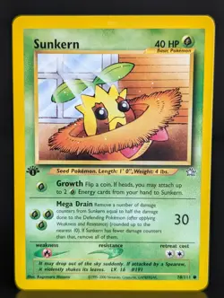 SUNKERN 78/111 2000 NEO GENESIS SET POKEMON CARD 1st EDITION - Image 1