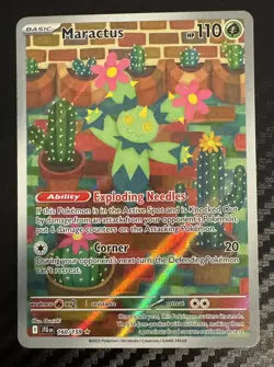 Pokemon TCG Maractus Illustration Rare Holo Card 160/159 Journey Together - Image 1