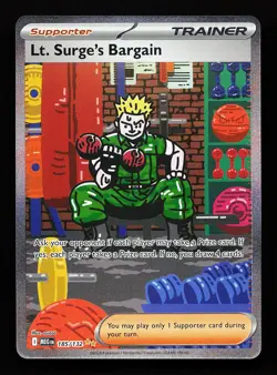 Lt. Surge's Bargain 185/132 Mega Evolution Pokemon Card - Image 1