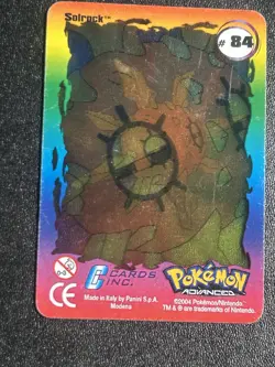 2004 Pokemon Action Card Solrock Lenticular Pop 1 #84 RARE Pokemon Card - Image 2