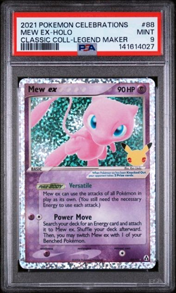 PSA 9 MINT 2021 POKEMON CELEBRATIONS CLASSIC COLLECTION 88 MEW EX HOLO Card - Image 1