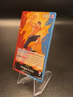 Bandai Portgas.D.Ace Leader Card One Piece CCG OP13-002 6000 Power English - Image 3