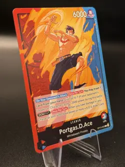 Bandai Portgas.D.Ace Leader Card One Piece CCG OP13-002 6000 Power English - Image 4