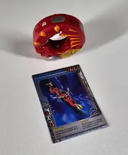Bakugan Mechtanium Surge Pyrus Raytheus Mobile Assault 270G w / Card 2011 - Image 3