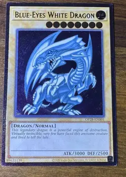 Blue-Eyes White Dragon OP28-EN001 Ultimate Rare OTS 28 MINT Yugioh Card Yu-Gi-Oh - Image 3