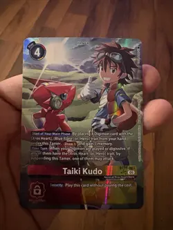 Digimon Card Game Taiki Kudo BT21-083 SR Alternate Art - World Convergence NM - Image 1