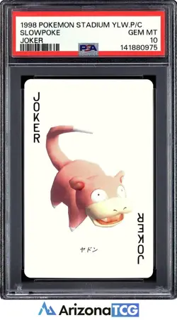 Pokemon Stadium 1998 Slowpoke Joker Yellow Playing Cards Japanese GEM MT PSA 10 - Image 1