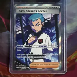 Team Rockets Archer Holo Ultra Rare Card 223/182 SV10 Destined Rivals - Image 1