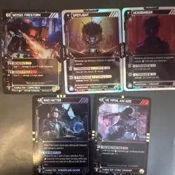 GEN Cyberpunk K1 Foil Character Card Lot (5) Neosec Firestorm, Spotlight - Image 1