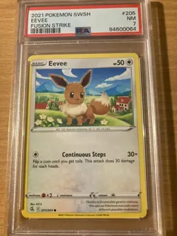 PSA 7 eevee fusion strike swsh 2021 Pokemon - Image 1