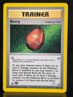 TRAINER BERRY 99/111 2000 NEO GENESIS SET POKEMON CARD 1st EDITION - Image 1