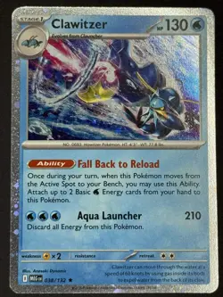 Clawitzer (Cosmos Holo) 038/132 R Miscellaneous Cards & Products Pokemon - Image 1