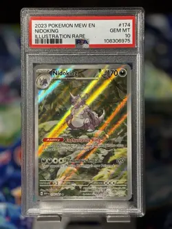Pokemon Nidoking Sv: Scarlet & Violet 151 174/165 PSA 10 Illustration Rare Holo - Image 1