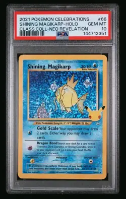 2021 Pokemon Celebrations Shining Magikarp #66 PSA 10 Neo Revelation - Image 1