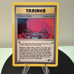 Chaos Gym 102/132 Gym Challenge Regular Vintage Pokemon Card Near Mint - Image 1