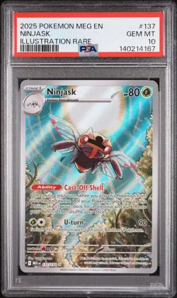 2025 POKEMON MEG EN-MEGA EVOLUTION ILLUSTRATION RARE #137 NINJASK PSA 10 - Image 1