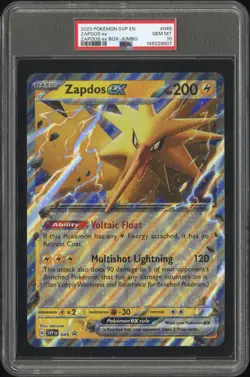 2023 POKEMON SVP EN-SV BLACK STAR PROMO ZAPDOS EX BOX-JUMBO ZAPDOS EX PSA 10 - Image 1