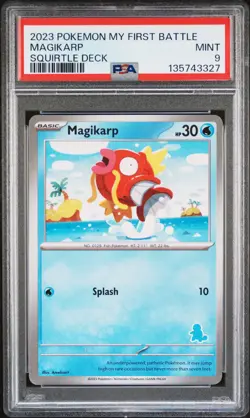 2023 POKEMON MY FIRST BATTLE-SQUIRTLE DECK MAGIKARP PSA 9 - Image 1
