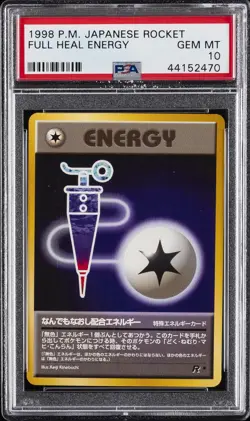 1997 POKEMON JAPANESE ROCKET FULL HEAL ENERGY PSA 10 - Image 1