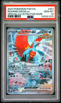 2023 POKEMON PAR EN-PARADOX RIFT #251 ROARING MOON EX PSA 10 - Image 1