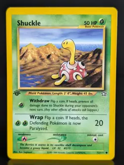 SHUCKLE 72/111 2000 NEO GENESIS SET POKEMON CARD 1st EDITION - Image 1