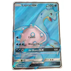 Pokemon Lapras GX (Full Art) Ultra Rare Holo SM Base Set 139/149 ~ 190 HP - Image 1