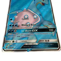 Pokemon Lapras GX (Full Art) Ultra Rare Holo SM Base Set 139/149 ~ 190 HP - Image 3