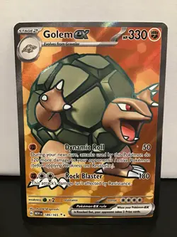 Golem ex 189/165 Pokemon 151 Holo Ultra Rare Full Art - Image 1