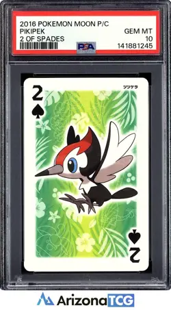 Pokemon 2016 Pikipek 2 Of Spades Moon Playing Card Japanese GEM MINT PSA 10 - Image 1