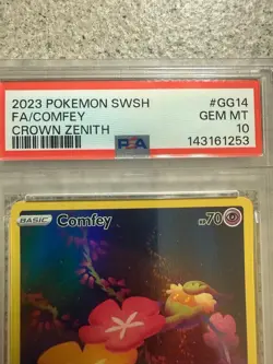 PSA 10 Comfey GG14/GG70 Crown Zenith IR Holo Pokemon Card - NEW CERT 03/2026 - Image 2
