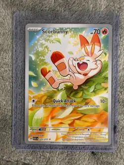 Scorbunny 225/217 Full Art Illustration Rare NM Pokemon TCG Ascended Heroes - Image 1