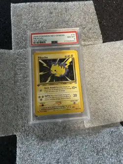 2000 Pokemon Pikachu #70 Neo Genesis 1st Edition PSA 8 - Image 1