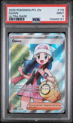2025 POKEMON PFL EN-PHANTASMAL FLAMES ULTRA RARE #118 DAWN PSA 9 - Image 1